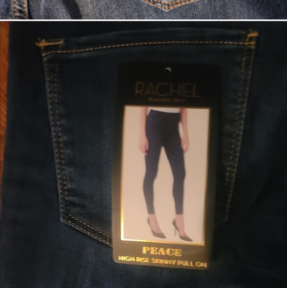 HP🔥🔥🔥🔥NWT Peace High Rise Ankle Skinny Jeans by Rachel sz 2/ 26 - Picture 7 of 12